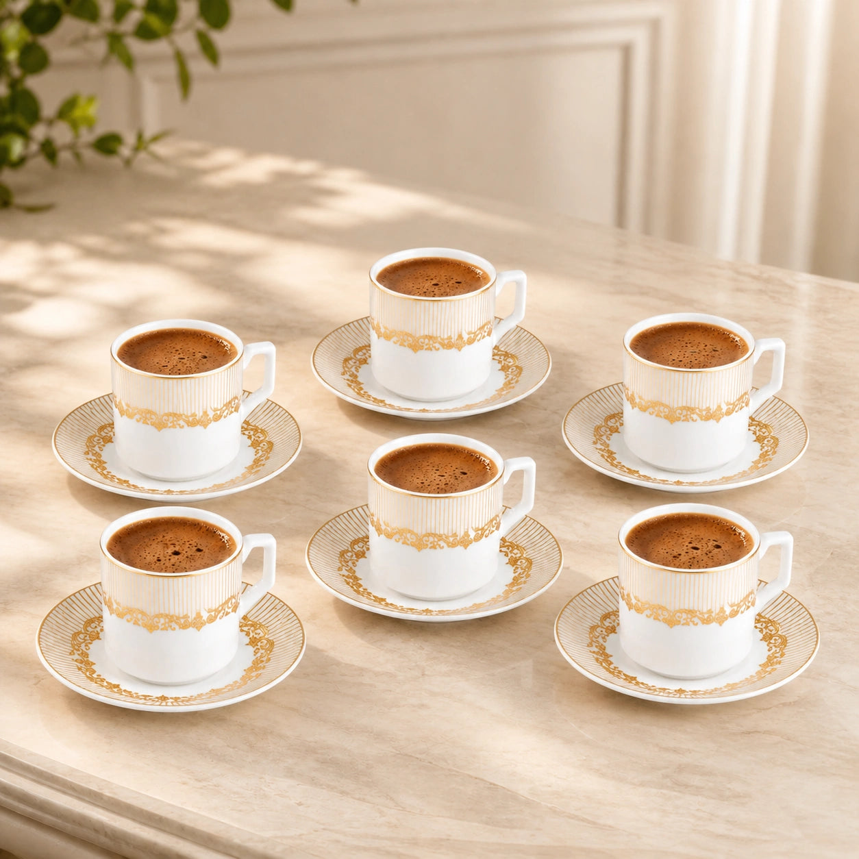 STANDART No.24〜29 6冊セット COFFEE Karaca Vildan Coffee Cup Set for 6 People, 100 ml