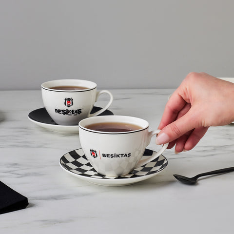 Karaca x Beşiktaş Lizenziertes 2-Personen-Teetassen-Set, 220ML