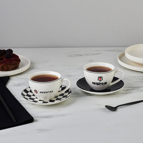 Karaca x Beşiktaş Lizenziertes 2-Personen-Teetassen-Set, 220ML