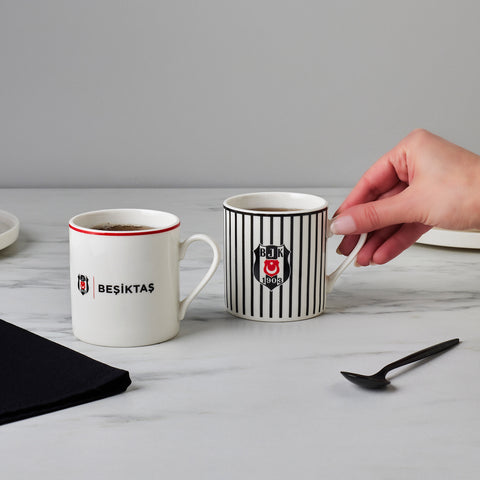 Karaca x Beşiktaş Lizenziertes 2-Personen-Teetassen-Set, 230ML