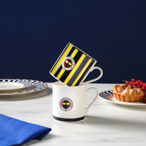 Karaca x Fenerbahçe Lizenziertes 2-Personen-Teetassen-Set, 230ML